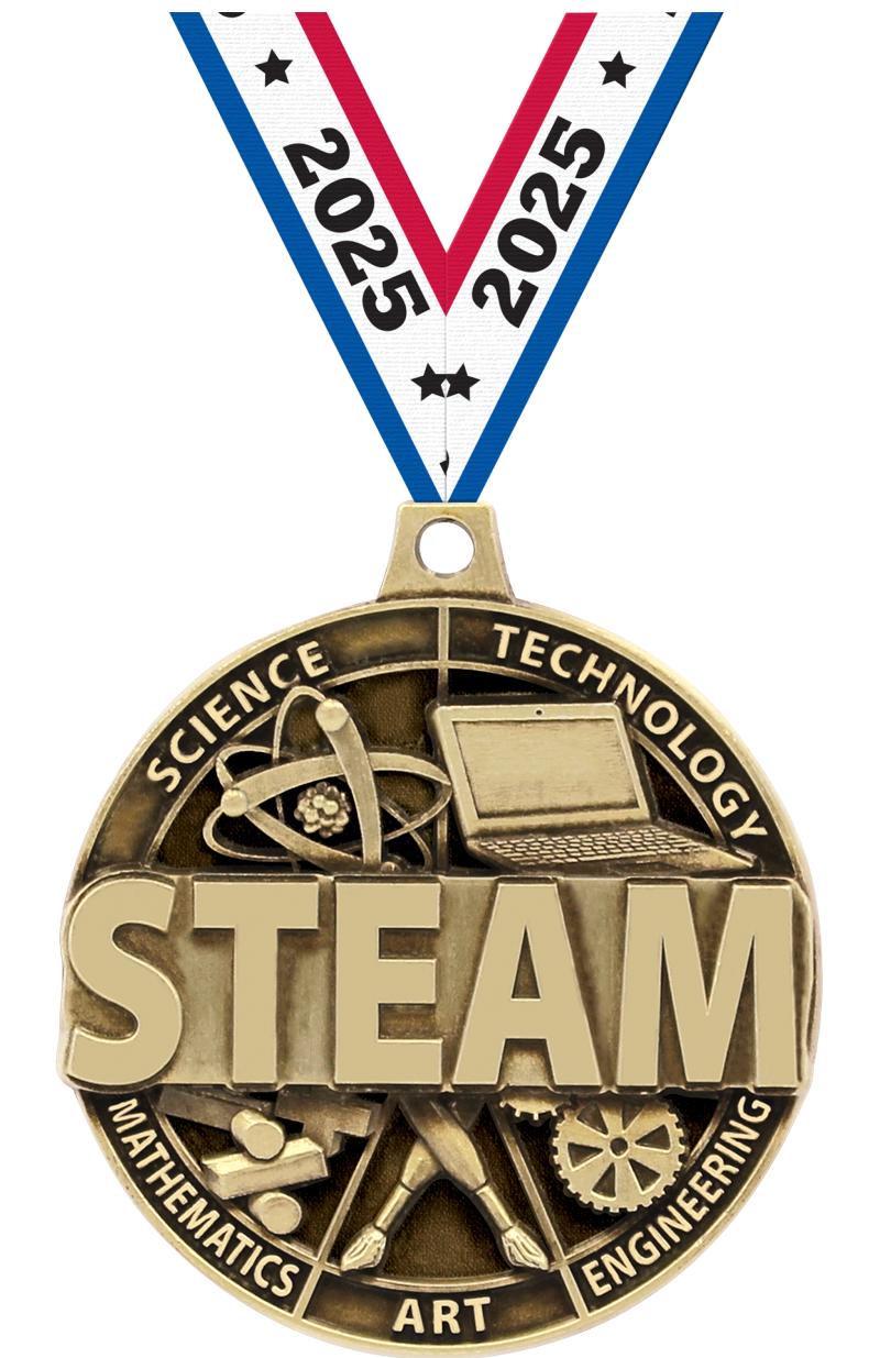 2" STEAM MEDAL GOLD