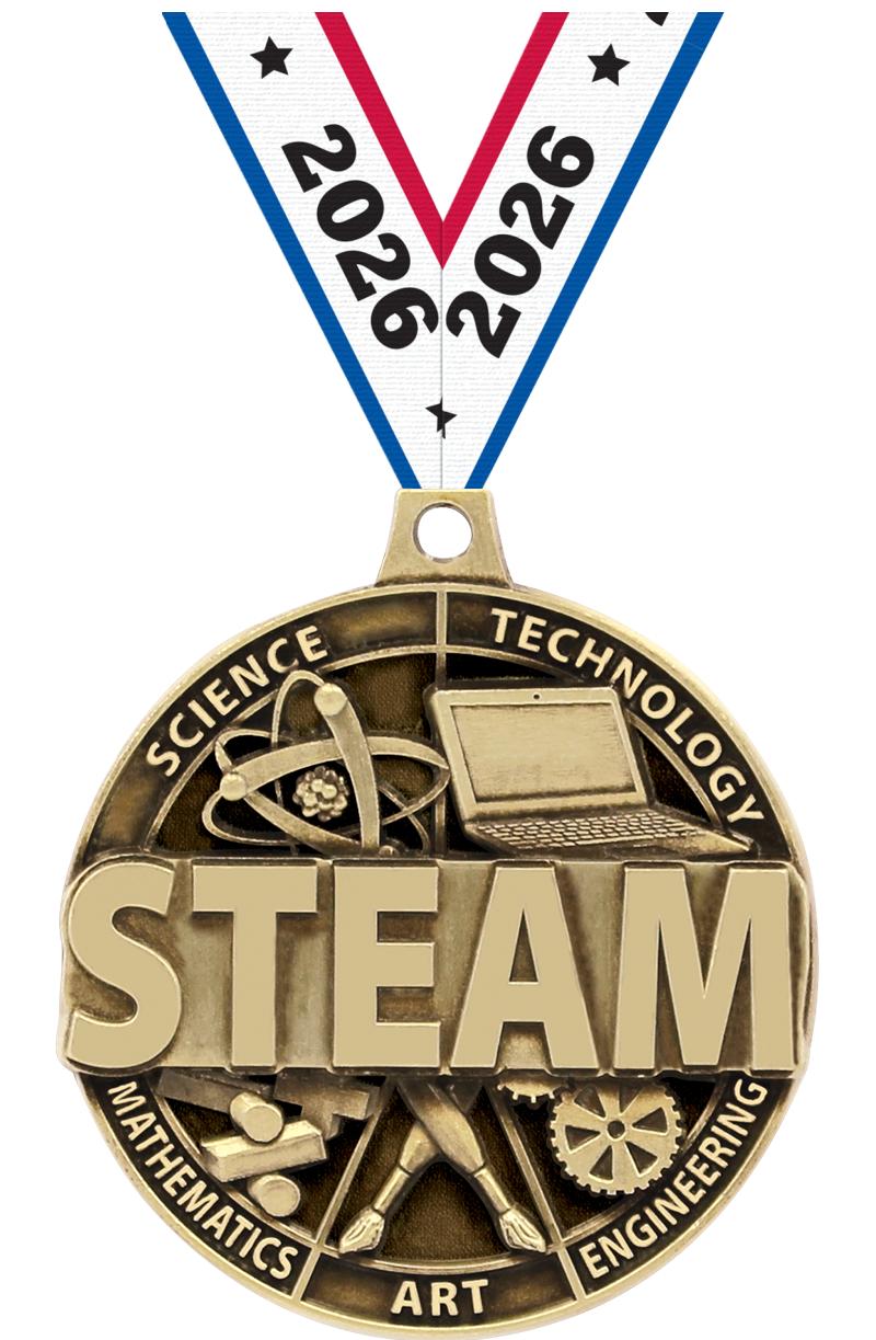 2" STEAM MEDAL GOLD
