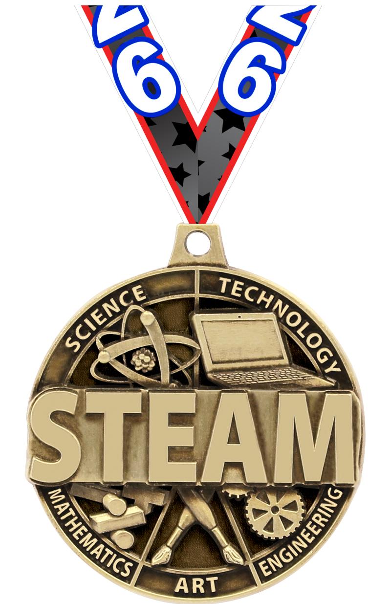 2" STEAM MEDAL GOLD