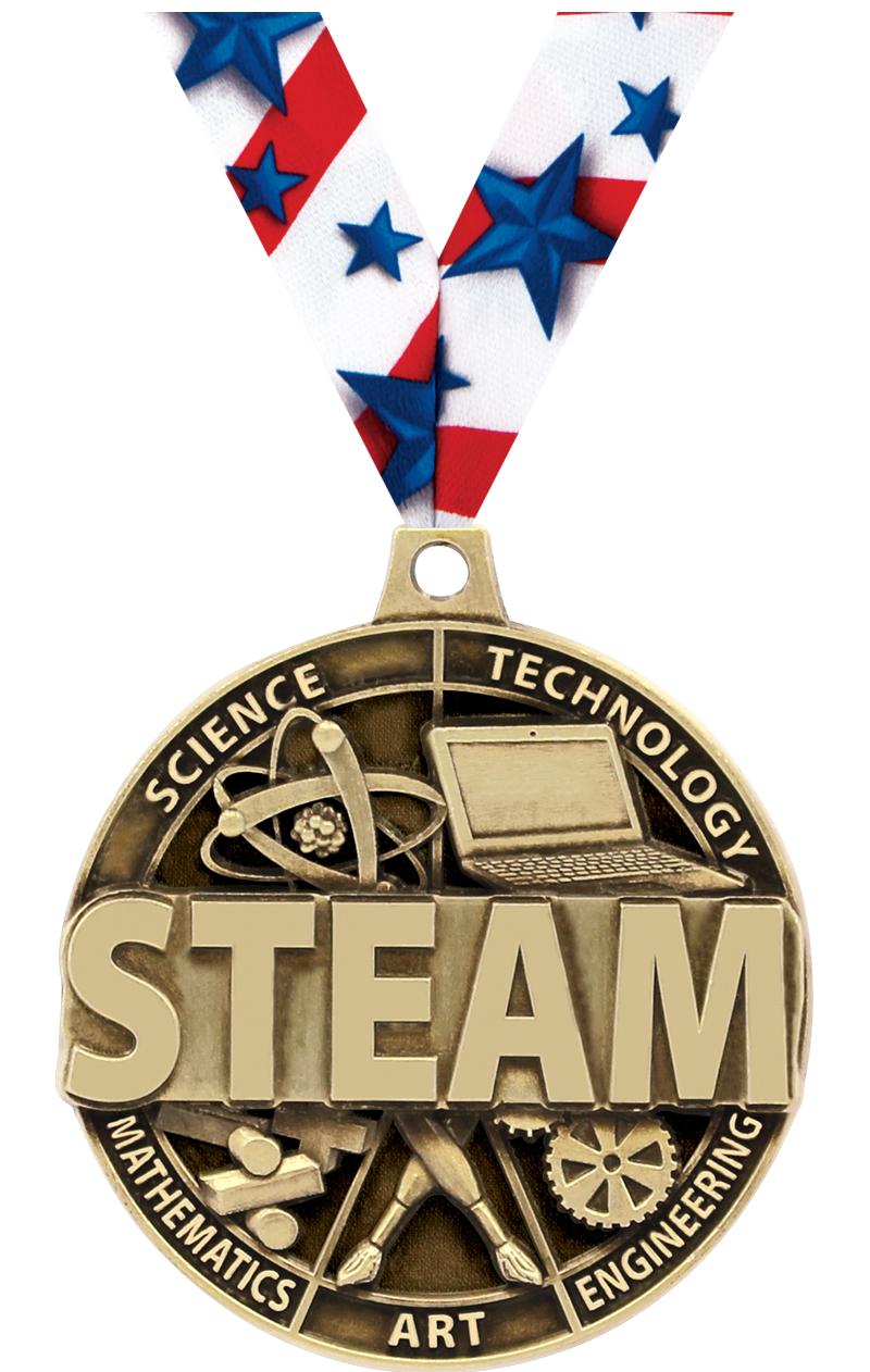 2" STEAM MEDAL GOLD