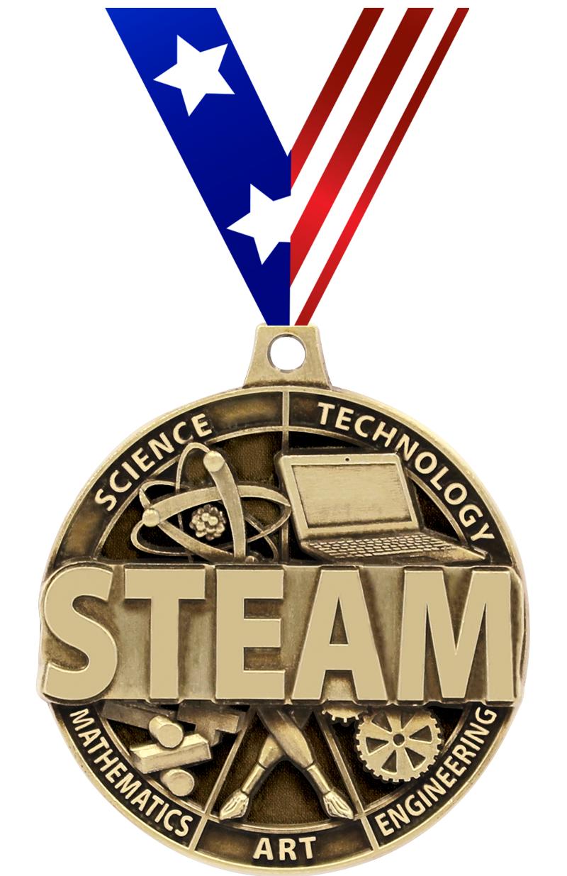 2" STEAM MEDAL GOLD