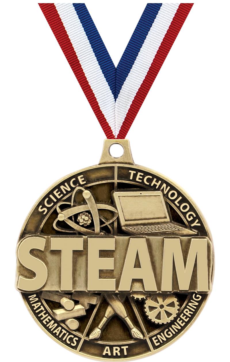 2" STEAM MEDAL GOLD