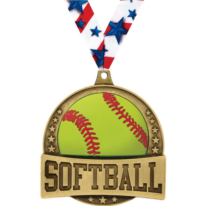 Softball Medals Crown Awards