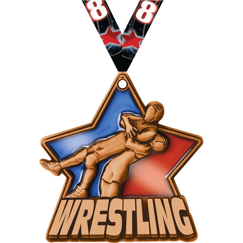 Wrestling Trophy Shelf 6x6 Wrestling Award Plaque Custom
