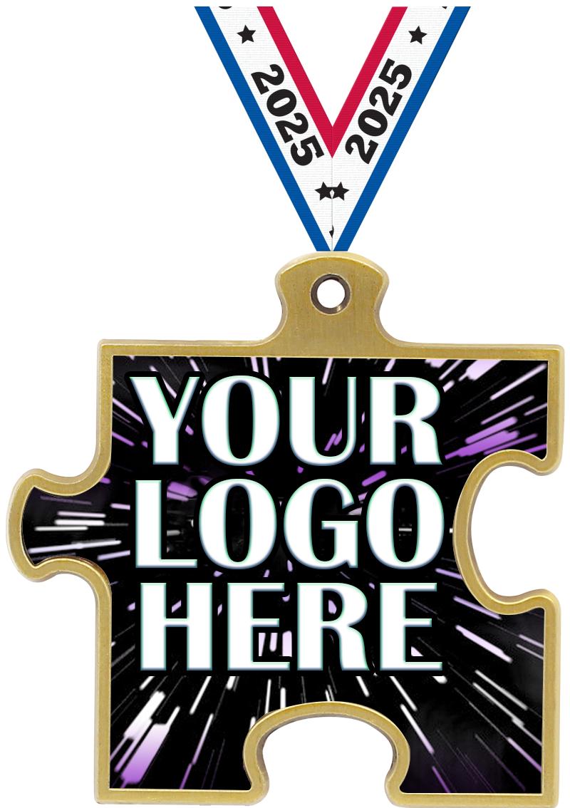 2.5" PUZZLE INSERT GLD MDL