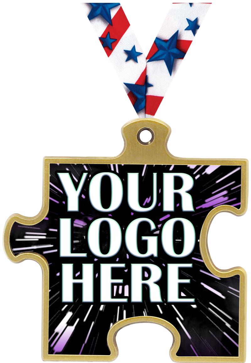 2.5" PUZZLE INSERT GLD MDL