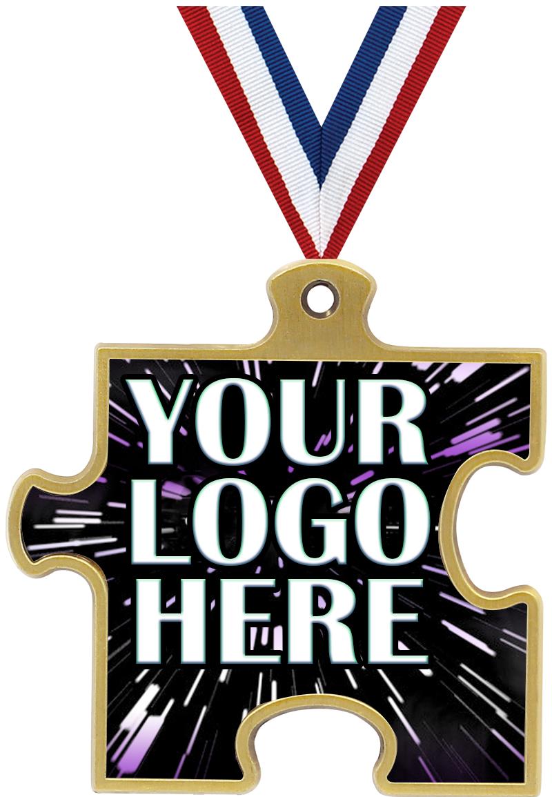 2.5" PUZZLE INSERT GLD MDL