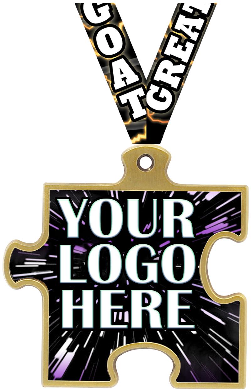 2.5" PUZZLE INSERT GLD MDL