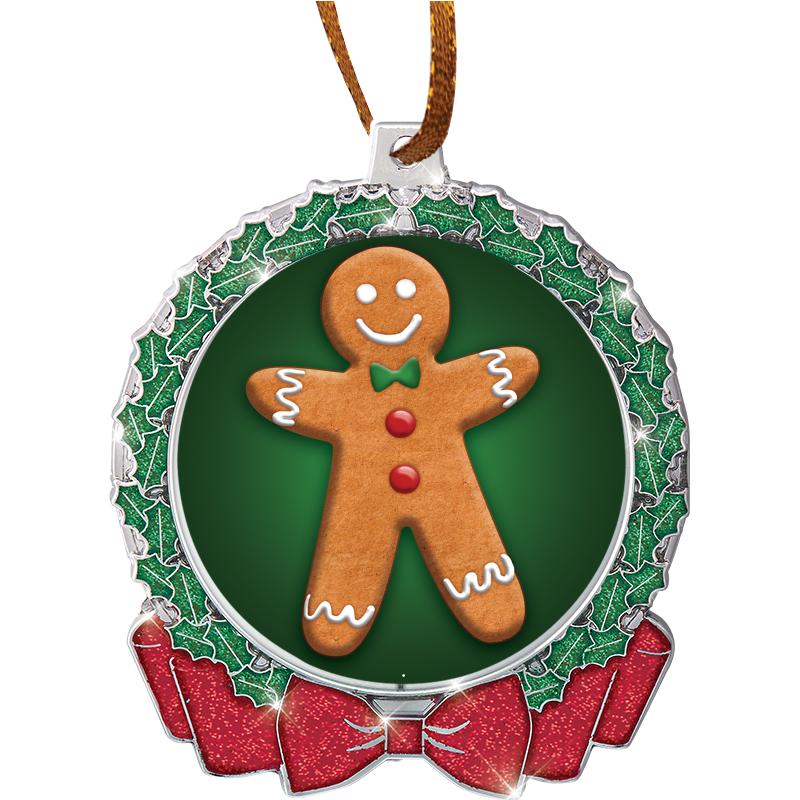 2 3/4" GLITTER WREATH ORNAMENT