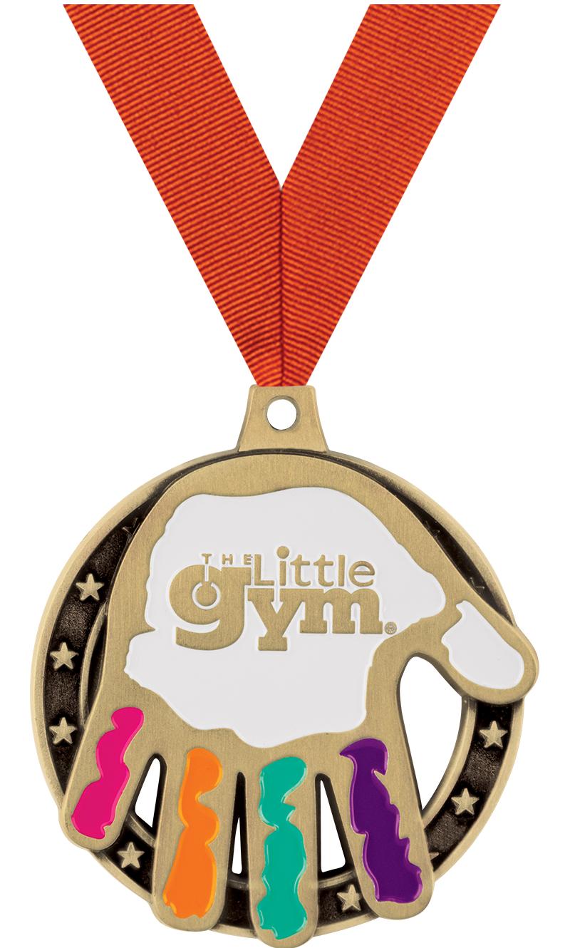 2" LITTLE GYM HAND GOLD MEDAL