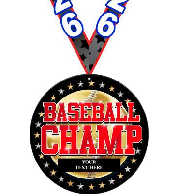 6" Baller Baseball Champion Acrylic Medal