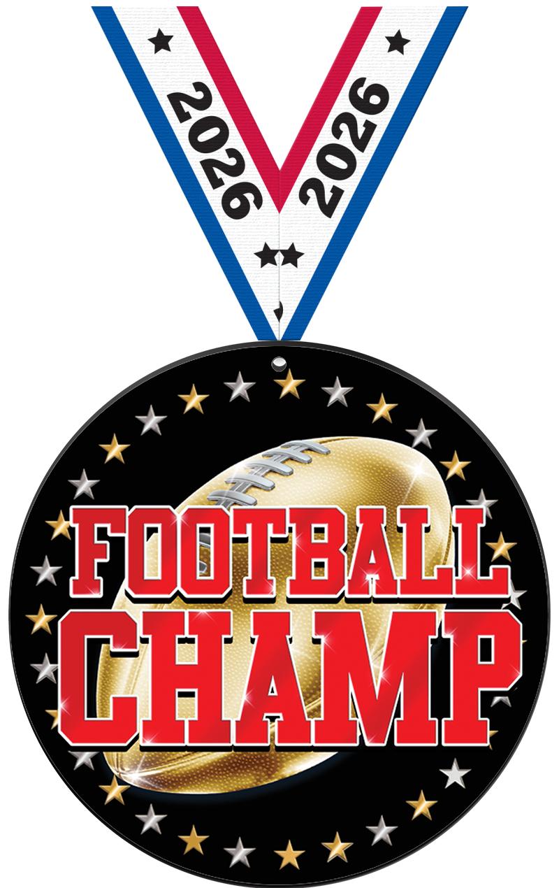 6" FOOTBALL CHMP BALLR ACR MDL