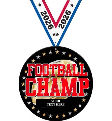 6" Baller Football Champion Acrylic Medal