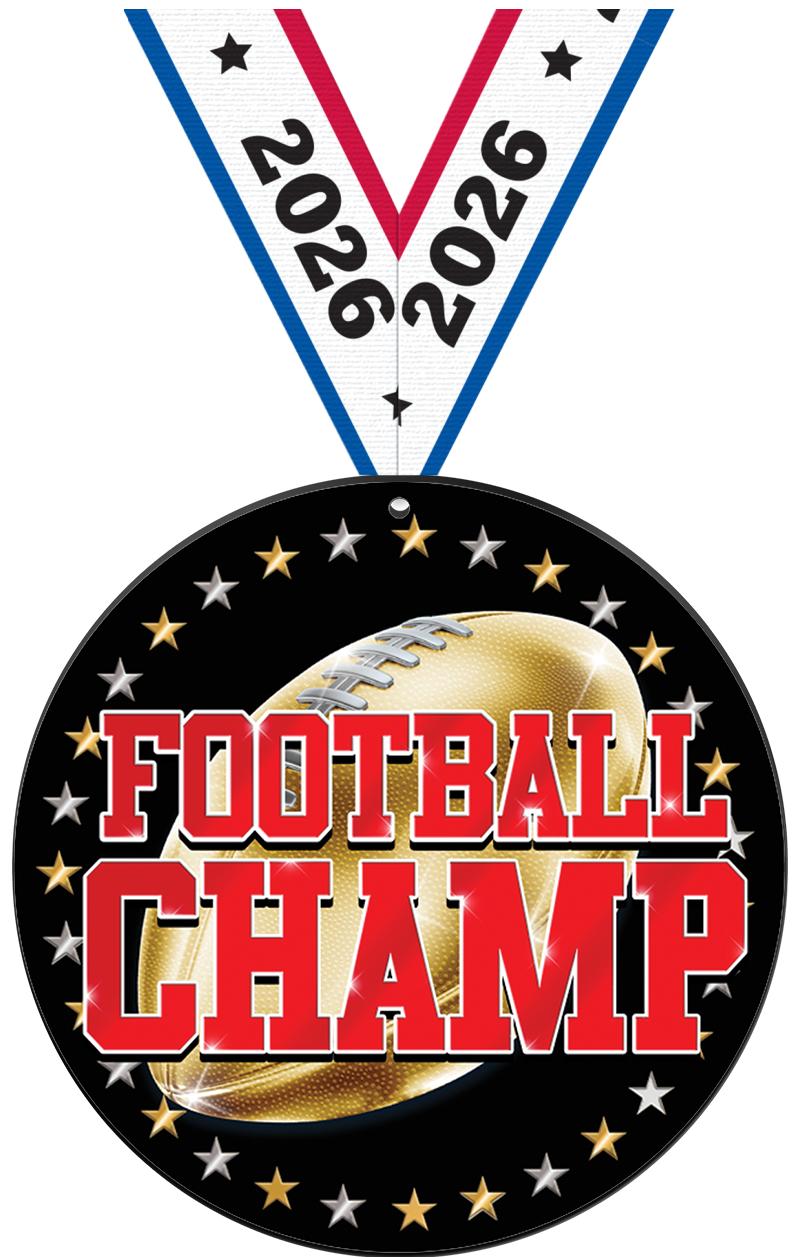 6" FOOTBALL CHMP BALLR ACR MDL