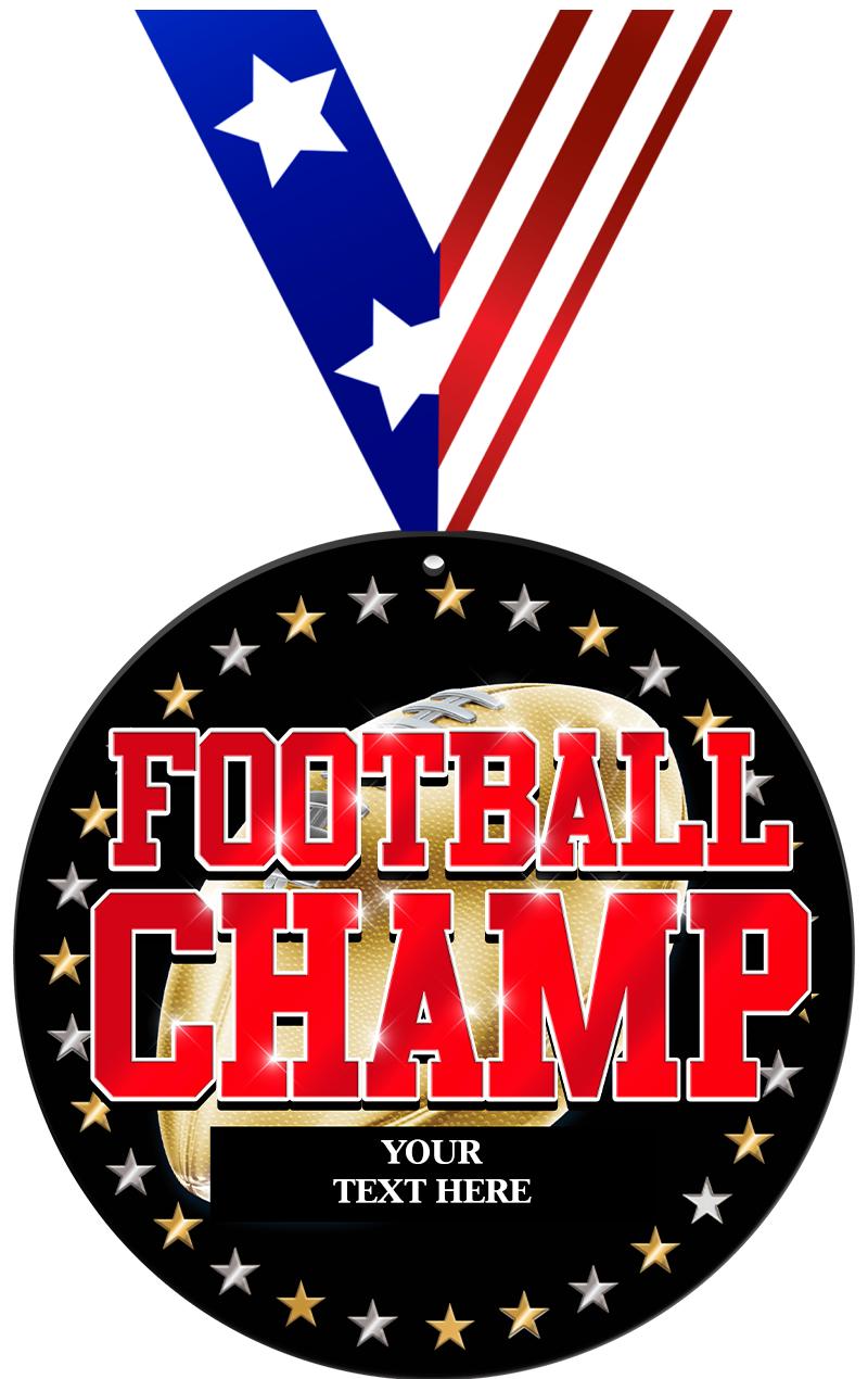 6" FOOTBALL CHMP BALLR ACR MDL