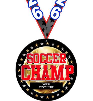 6" Baller Soccer Champion Acrylic Medal