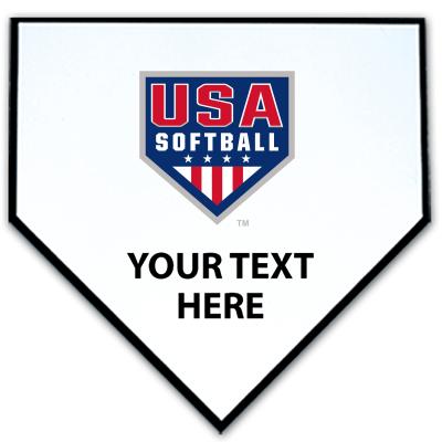 6X6 USA SOFTBALL HOMEPLATE PLQ