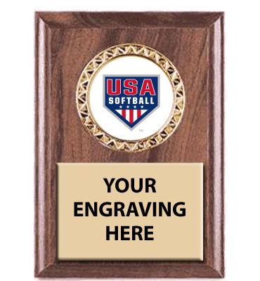 USA Softball Classic Wood Insert Plaques