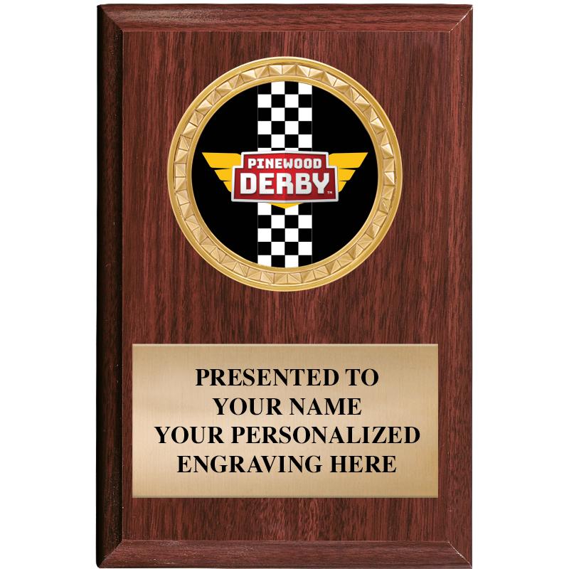 4X6 WALNUT FINISH INS PLQ