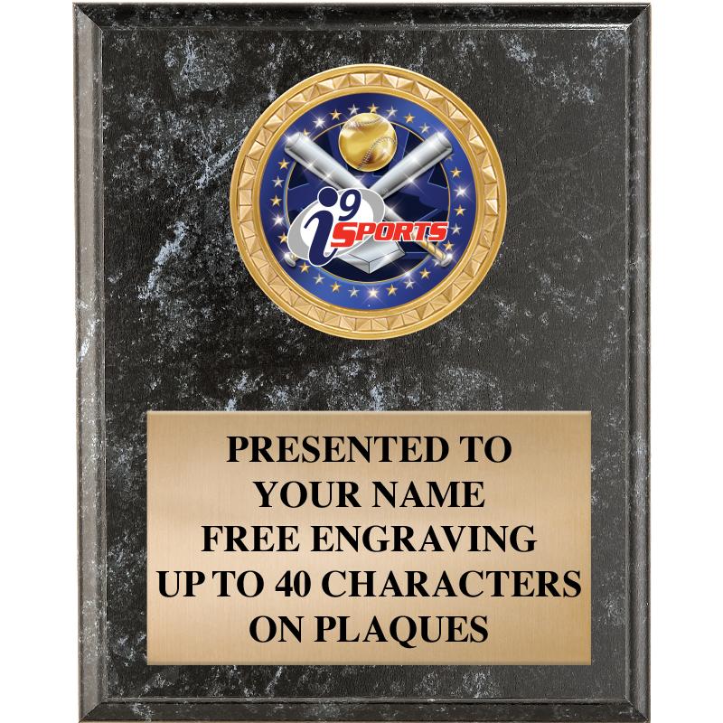 4" X 6" I9 BLK MBL INSERT PLQ