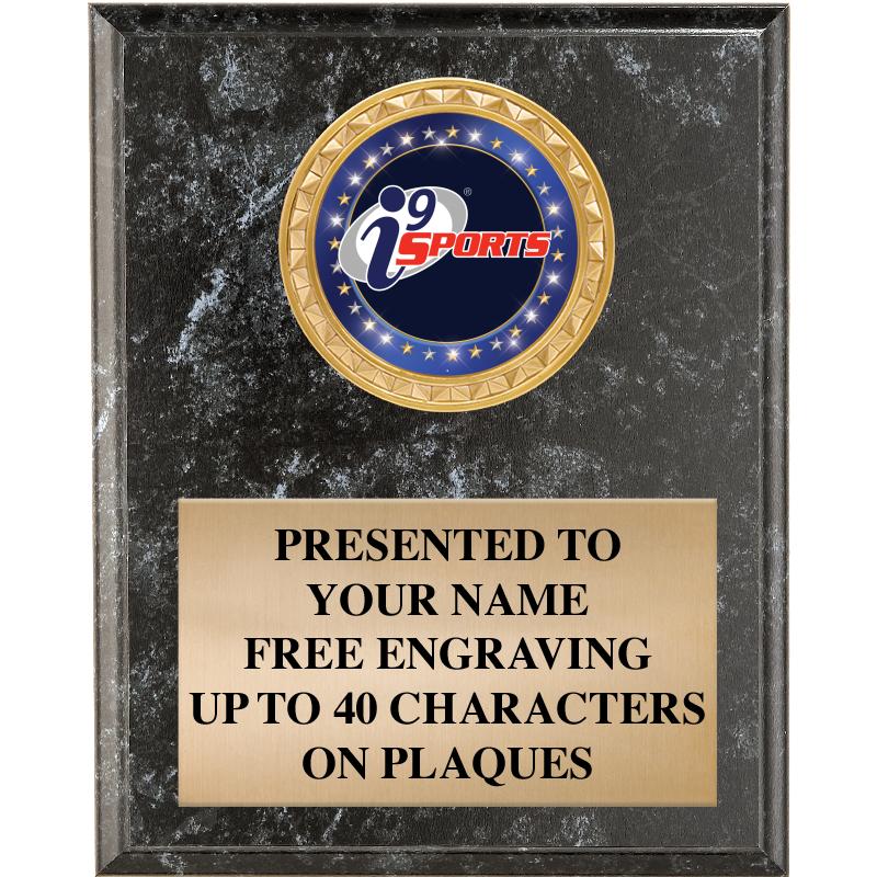 4" X 6" I9 BLK MBL INSERT PLQ