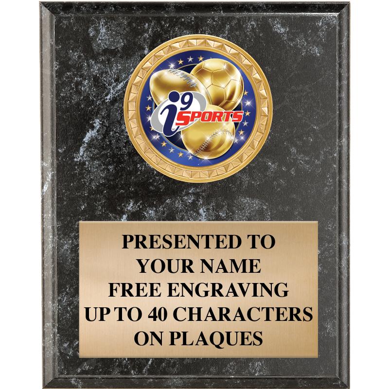 4" X 6" I9 BLK MBL INSERT PLQ