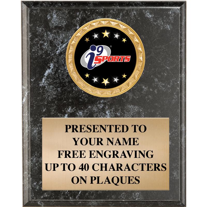 4" X 6" I9 BLK MBL INSERT PLQ