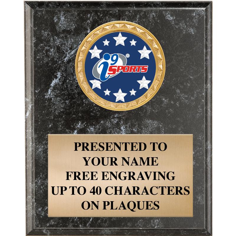 4" X 6" I9 BLK MBL INSERT PLQ