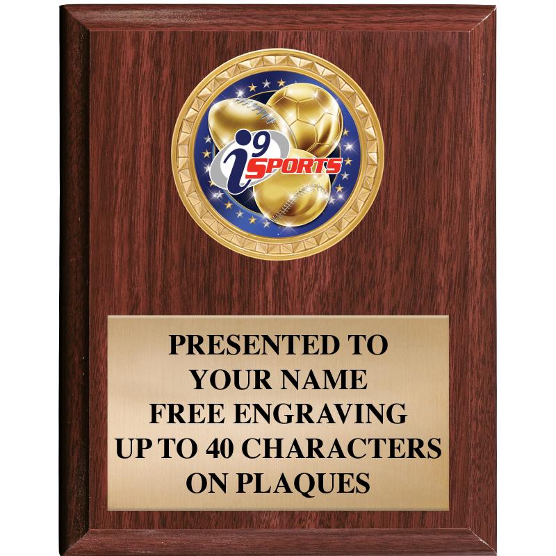 4" X 6" I9 WOOD INSERT PLQ