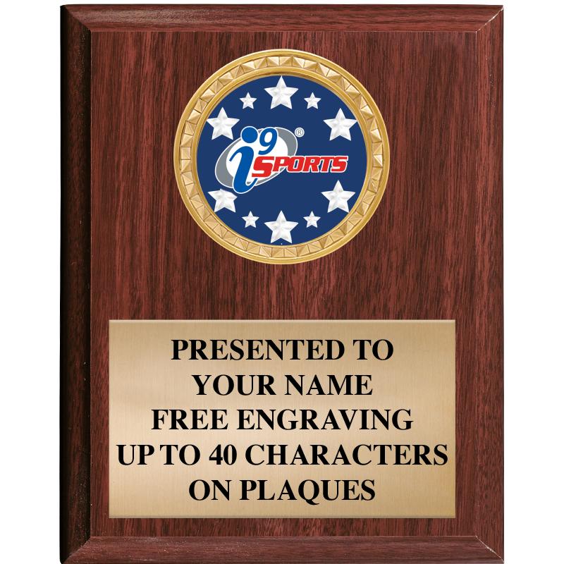 4" X 6" I9 WOOD INSERT PLQ