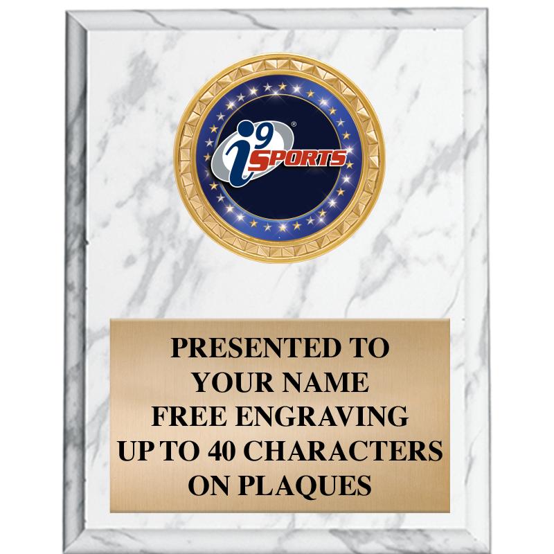 8X10-I9 WHITE MBL PLAQUE