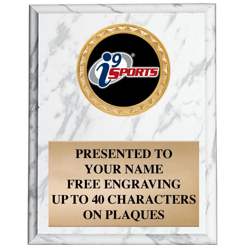 8X10-I9 WHITE MBL PLAQUE