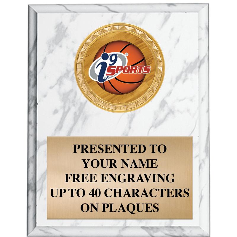 8X10-I9 WHITE MBL PLAQUE
