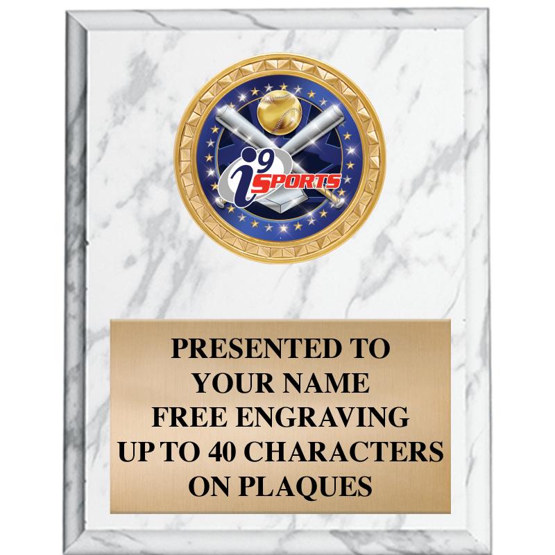 8X10-I9 WHITE MBL PLAQUE