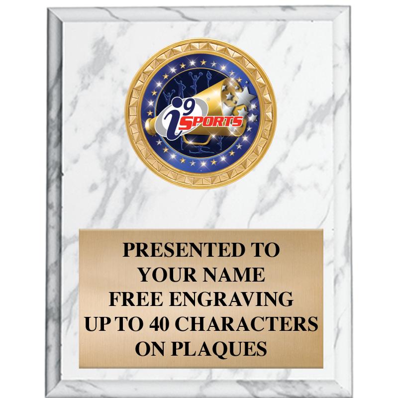 8X10-I9 WHITE MBL PLAQUE