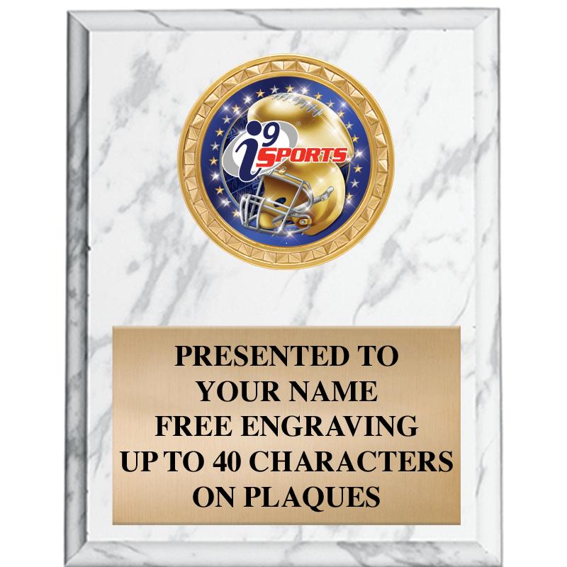 8X10-I9 WHITE MBL PLAQUE