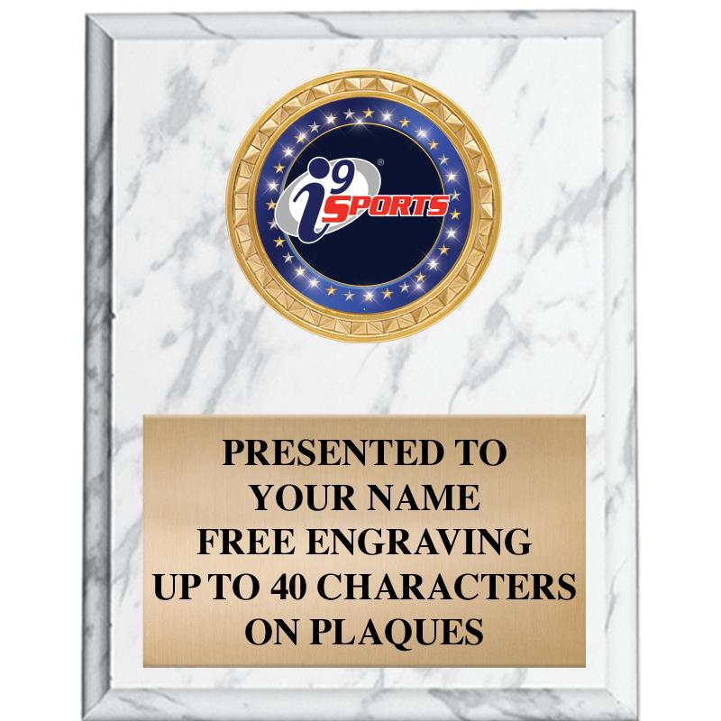 8X10-I9 WHITE MBL PLAQUE