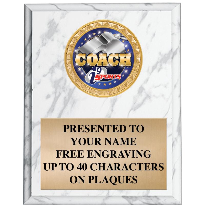 8X10-I9 WHITE MBL PLAQUE