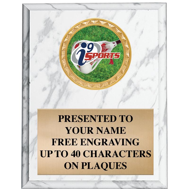8X10-I9 WHITE MBL PLAQUE