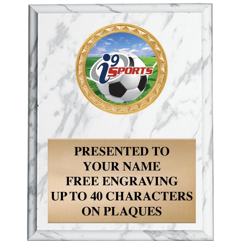 8X10-I9 WHITE MBL PLAQUE
