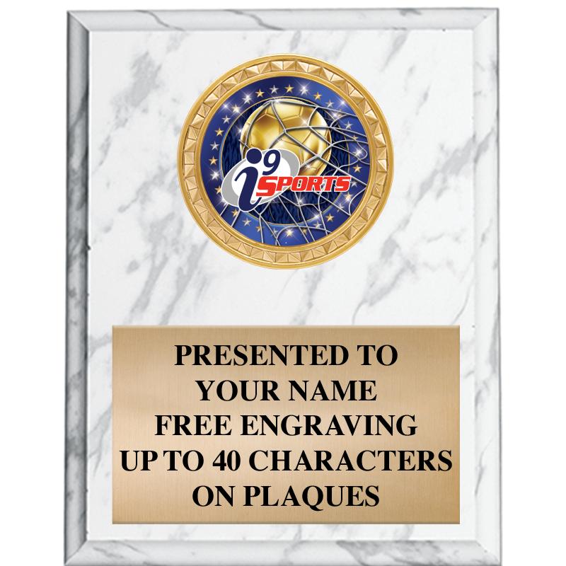 8X10-I9 WHITE MBL PLAQUE