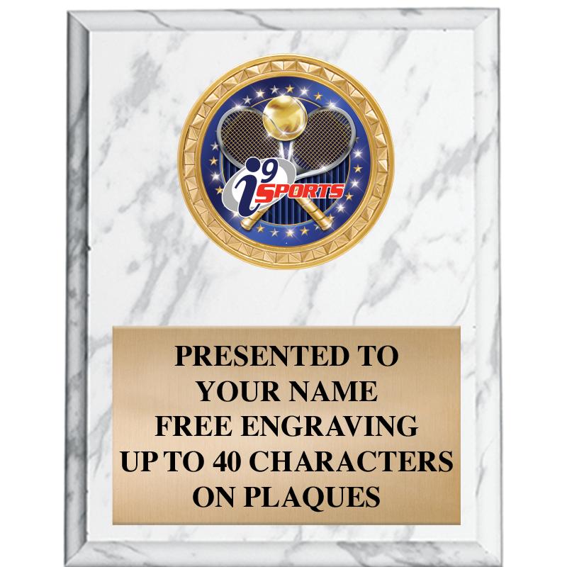 8X10-I9 WHITE MBL PLAQUE