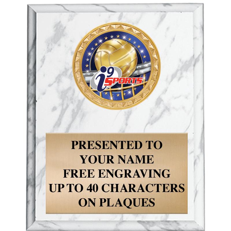 8X10-I9 WHITE MBL PLAQUE