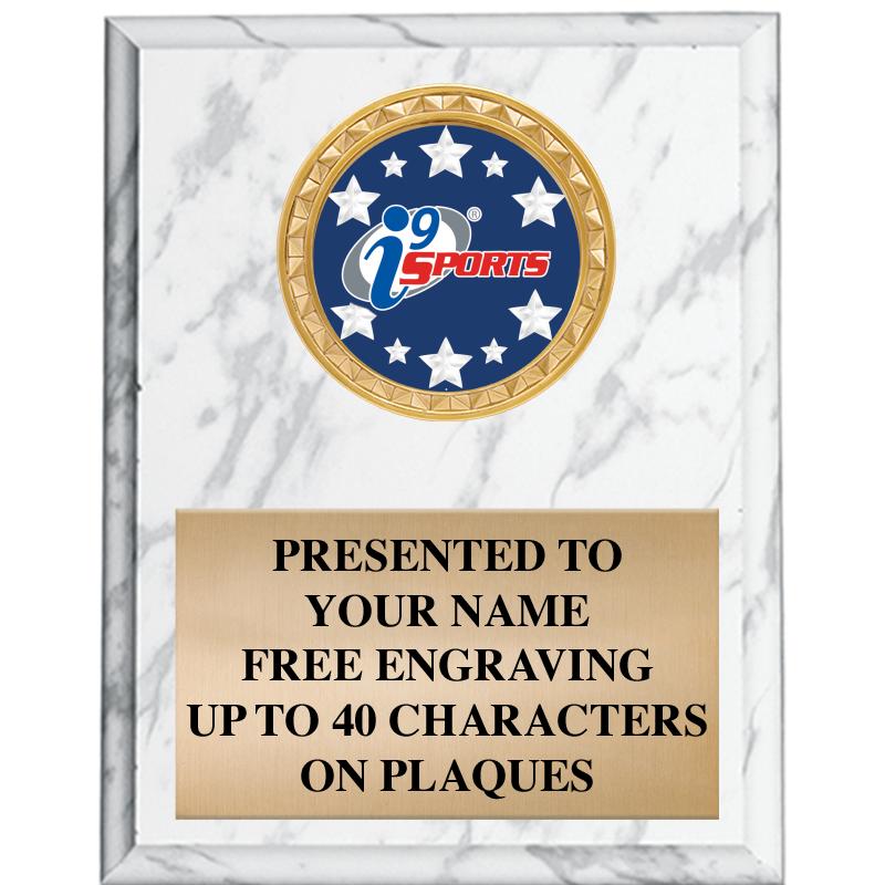 8X10-I9 WHITE MBL PLAQUE