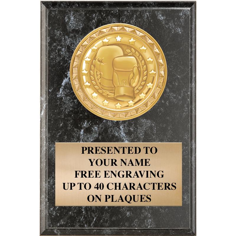 4" X 6" BLK MBL INSERT PLQ