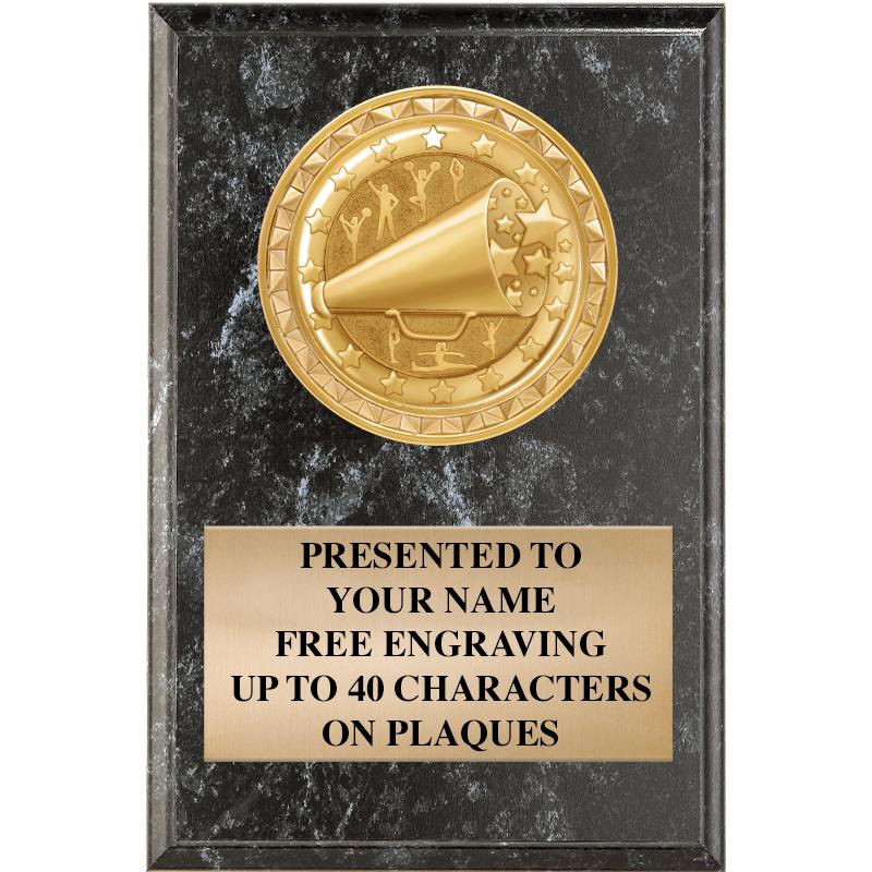 4" X 6" BLK MBL INSERT PLQ