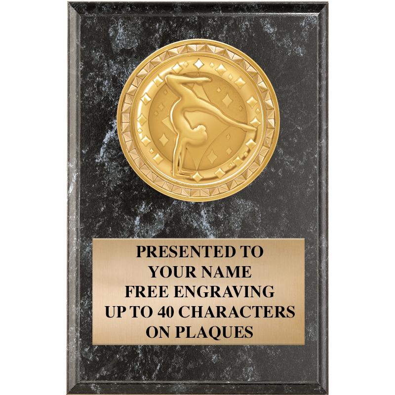 4" X 6" BLK MBL INSERT PLQ