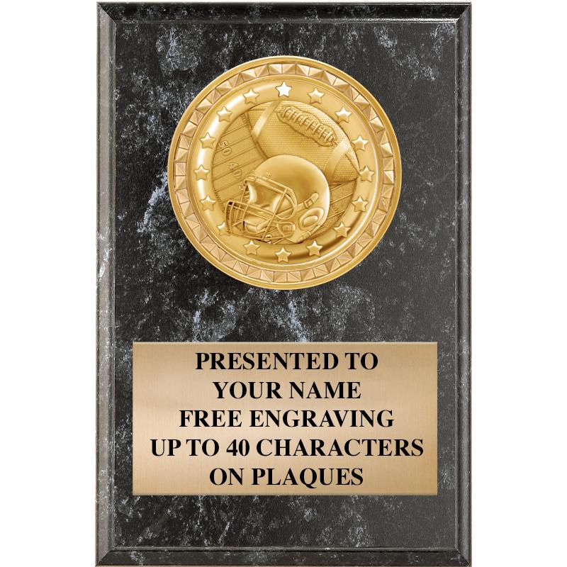 4" X 6" BLK MBL INSERT PLQ