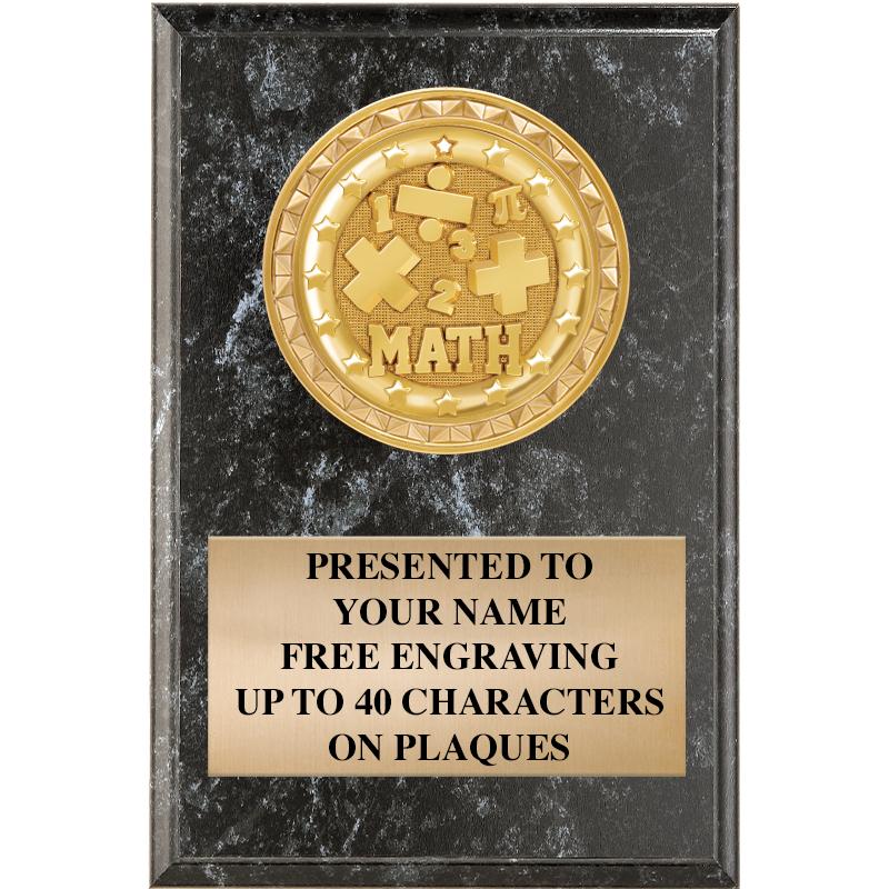 4" X 6" BLK MBL INSERT PLQ