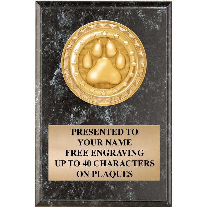 4" X 6" BLK MBL INSERT PLQ